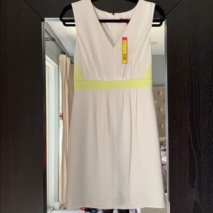 Catherine Malandrino NWT dress white yellow 4